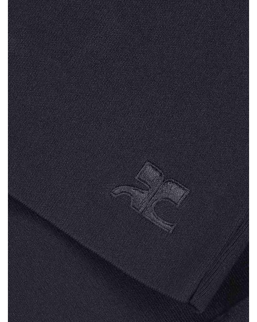 Courreges Black Buckle Knit Bustier Top