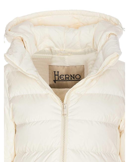 Herno White A-Shape Down Jacket