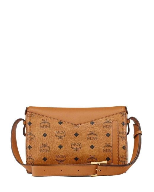 MCM White Diamant Schoulder Bag