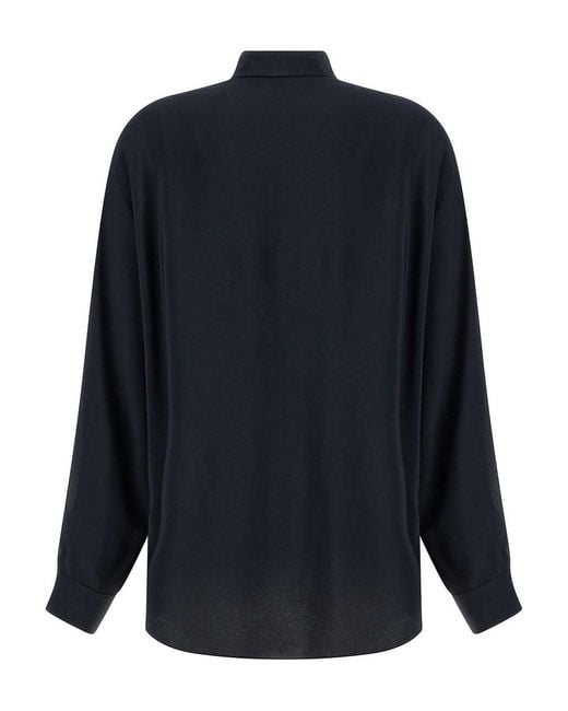 Fabiana Filippi Blue Collar Detail Shirt