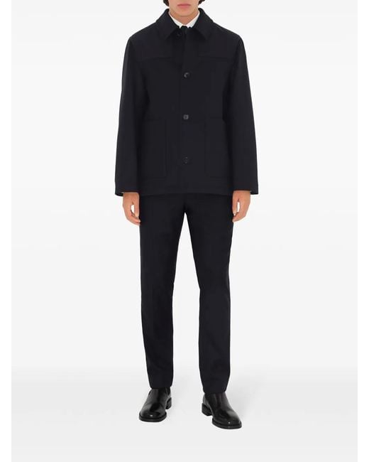 Burberry Black Cotton Jacket for men