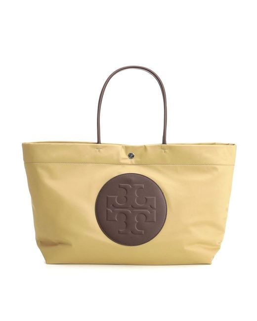 Tory Burch Natural Ella Twist Shopping Bag