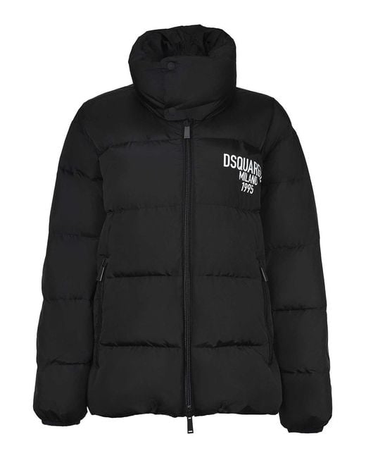 DSquared² Black Jacket Made Of Nylon