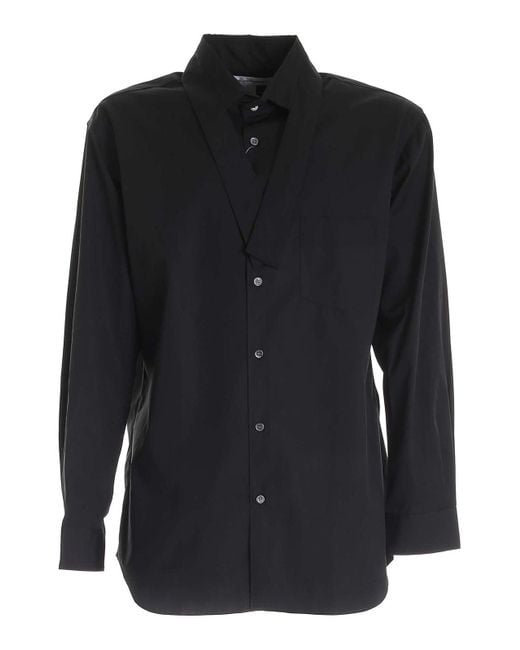 Comme des Garçons Black Ribbon On The Neckline Shirt for men
