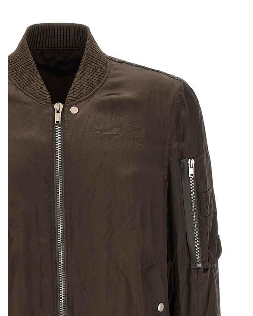 Rick Owens Brown Classic Flight Bomber Jacket for men