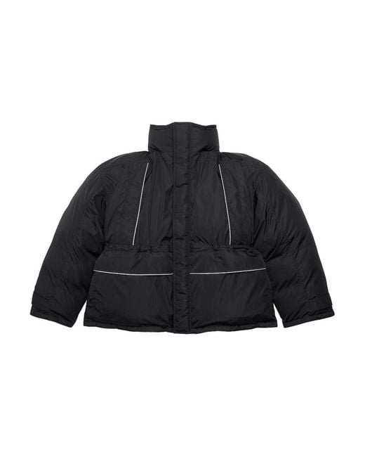 Balenciaga Black Nylon Parka Coat for men