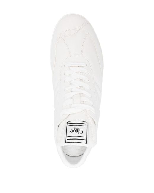 Chloé White Chlo Kick Sneakers