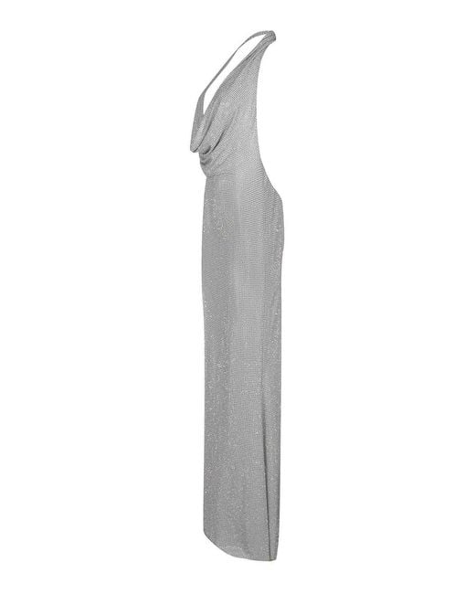 Twentyfourhaitch Gray Dress Made Of Nylon Blend