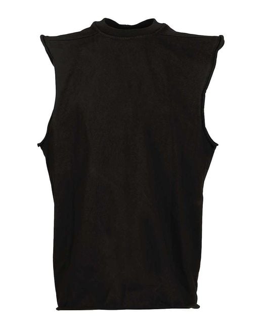 Rick Owens Black Jumbo Sleeveless T-Shirt for men
