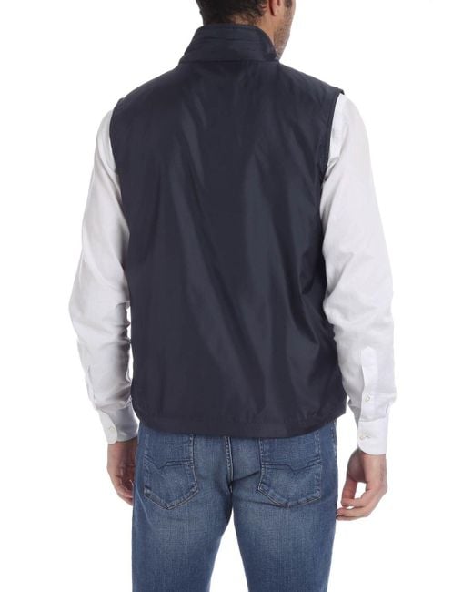 Aspesi Blue Vernes Padded Waistcoat for men