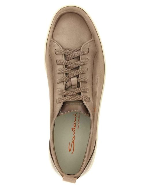 Santoni Brown Montecarlo Sneakers for men
