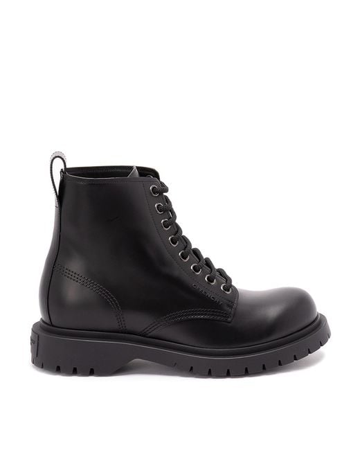 Givenchy Black Lace Up Boots for men