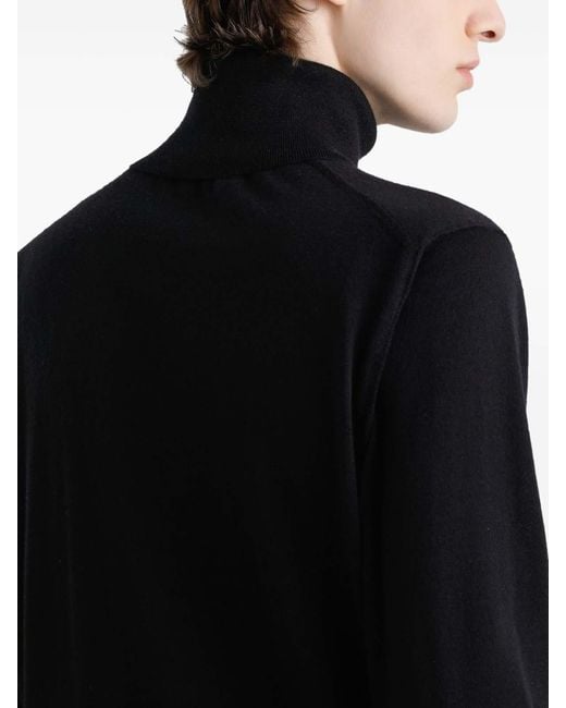 Dolce & Gabbana Black Cashmere Turtleneck Sweater for men