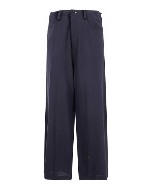 Y's Yohji Yamamoto Blue Long Straight Trousers