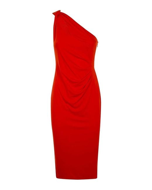 Ralph Lauren Red Ziazan Sleeveless Cocktail Dress