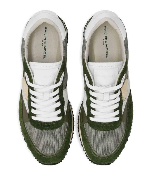 Philippe Model Green Sneakers for men