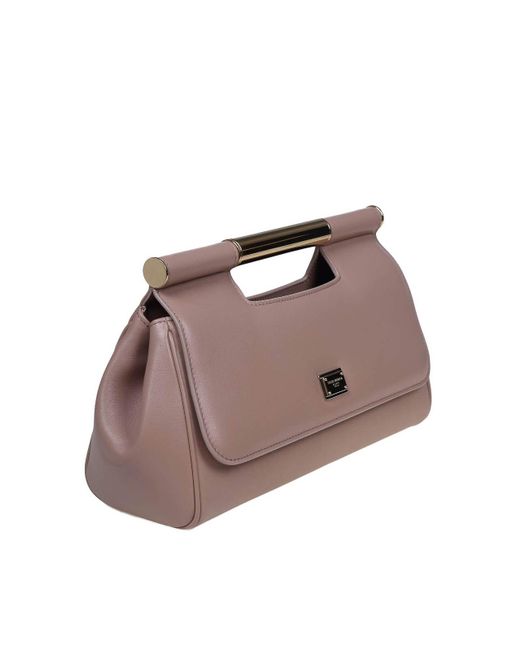 Dolce & Gabbana Pink Leather Clutch Bag