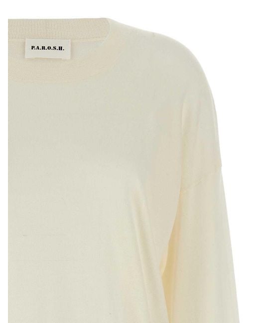 P.A.R.O.S.H. White Round Neck