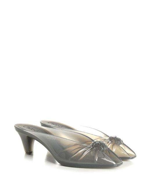 Chloé Gray Chlo Jelly Mules