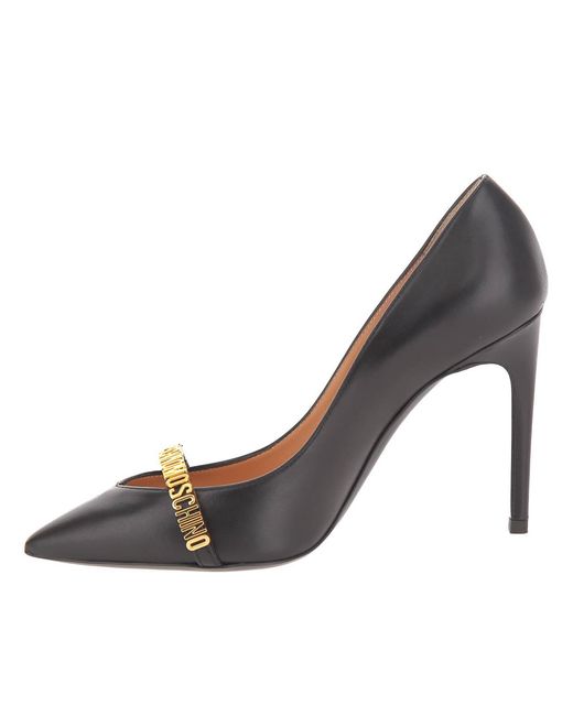 Moschino White Mini Lettering Pump