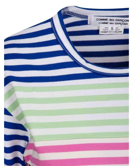Comme des Garçons Blue Comme Des Garçons Comme Des Garçons Striped Long Sleeved T-Shirt