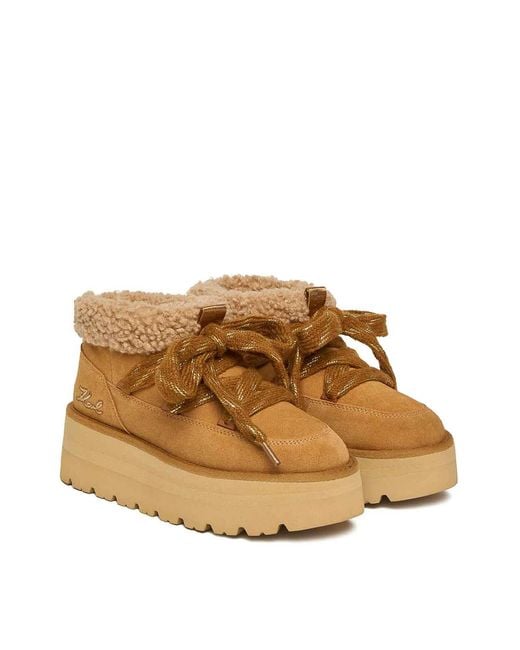 Karl Lagerfeld Brown Skylar Lo Pull On Boot