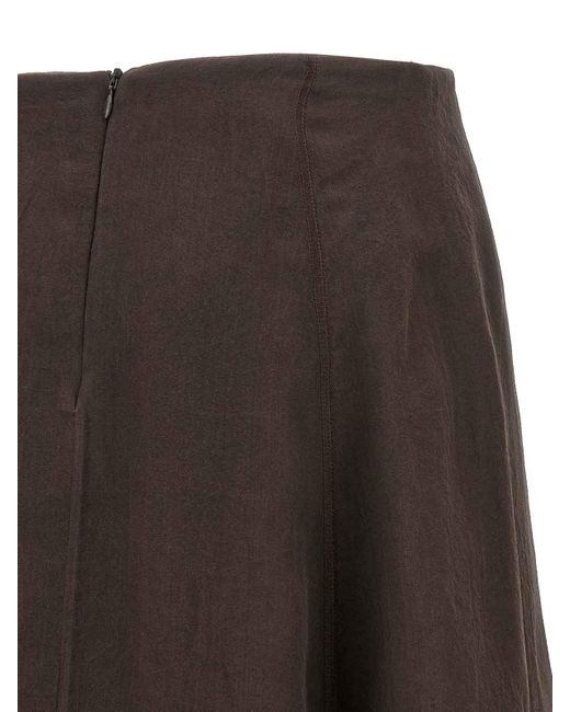 Brunello Cucinelli Brown Circle Skirt