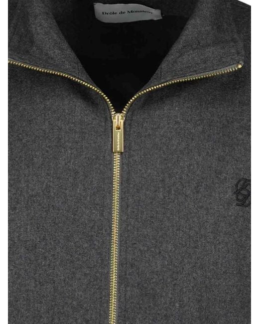 Drole de Monsieur Blue Flannel Tracksuit Jacket for men