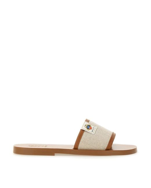 Bally White Slide Sandal Solie