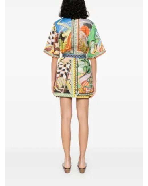 ALÉMAIS White Lucky Pace Mini Dress