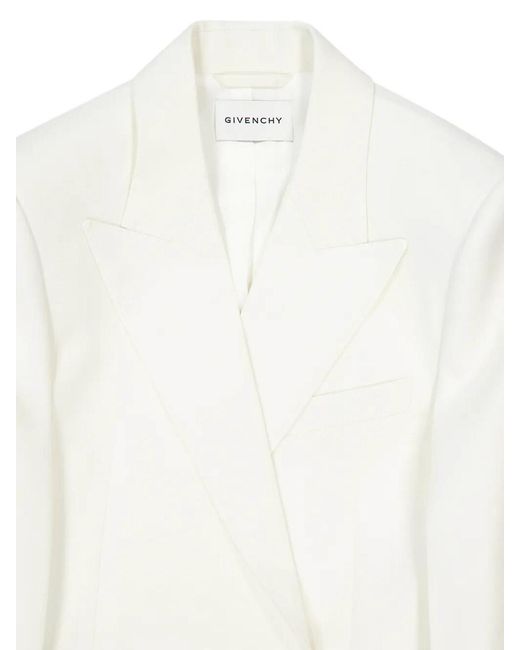 Givenchy White Double Breasted Tailored Jacket