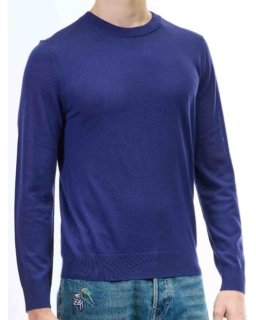 Paul Smith Blue Extrafine Merino Sweater for men