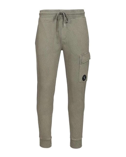 C P Company Gray Cargo Sweatpants for men