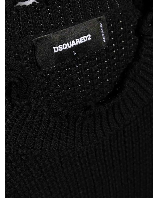 DSquared² Black Pullover for men