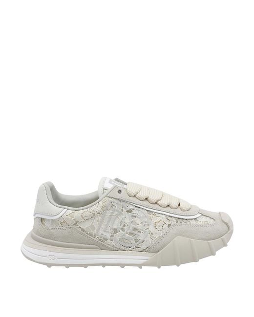 Dolce & Gabbana White And Dg Atlhetic Sneakers