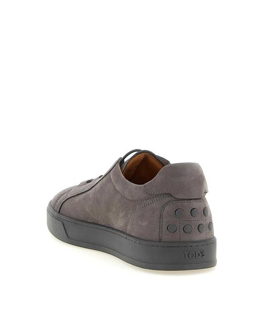Tod's Gray Nubuck Sneakers for men