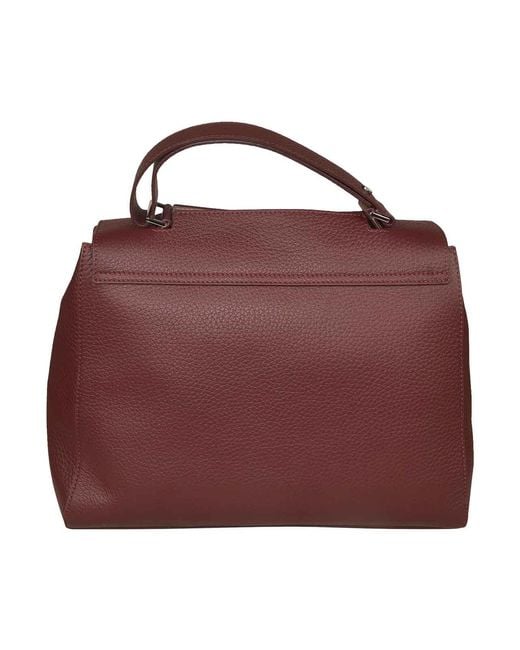 Orciani Purple Leather Bag
