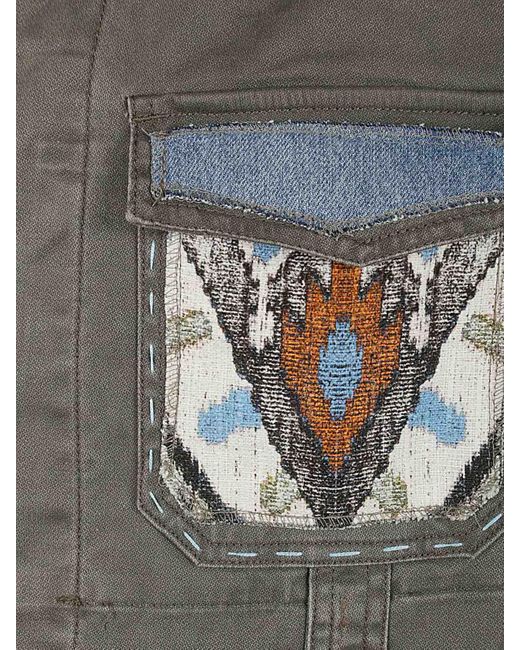 Bellini Gray Moleskine Denim Military Jacket for men