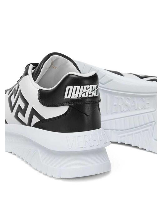 Versace Black Sneakers Workmanship Shoes for men