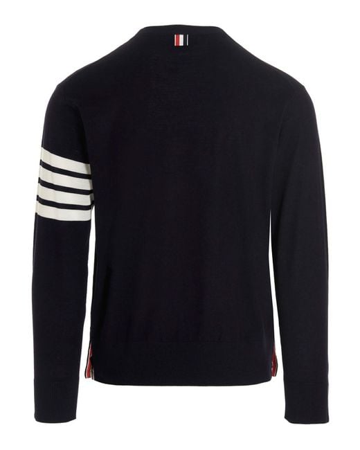 Thom Browne Blue 4 Bar Sweater for men