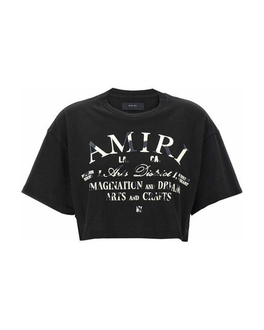 Amiri Black Distressed Arts District T-shirt