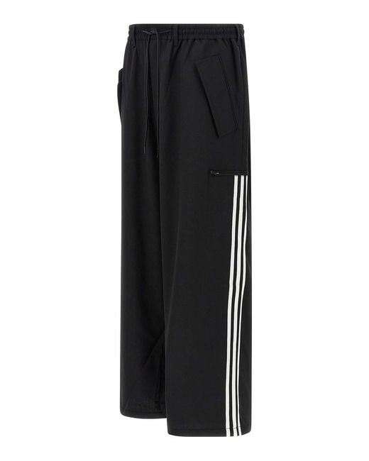 Y-3 Black Wool Blend Pants for men