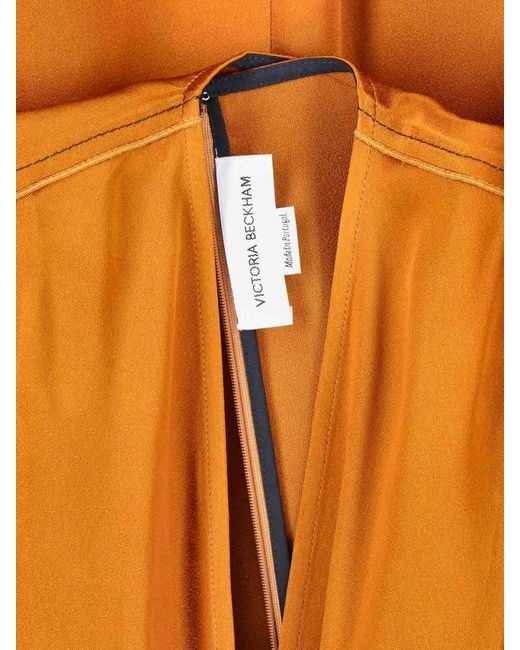 Victoria Beckham Orange Dresses Viscose