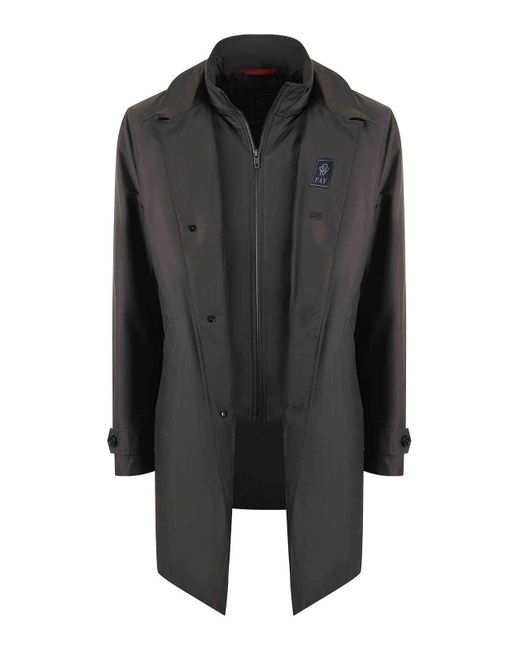 Fay Black Double Front Nylon Jacket for men