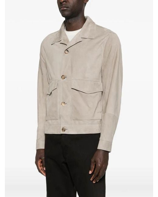 Brunello Cucinelli Natural Leather Jacket for men