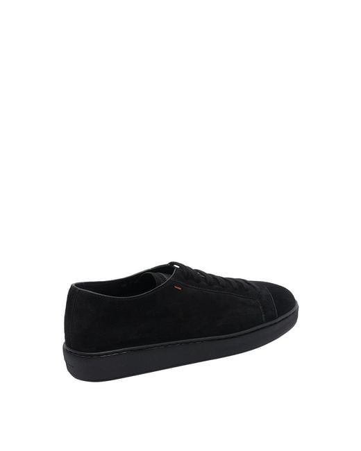 Santoni Black Damps Sneakers for men