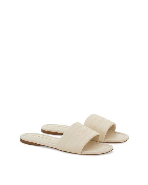 Ferragamo White Sandals