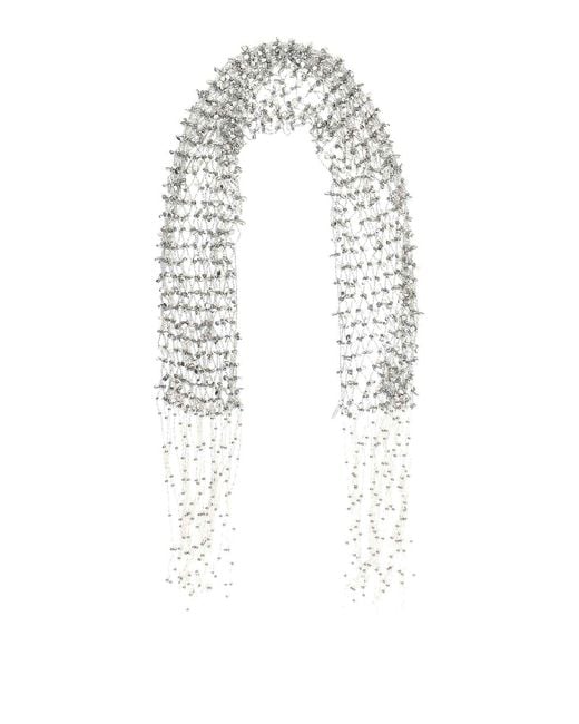 Dries Van Noten White Scarf Necklace
