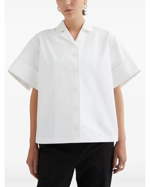Jil Sander White Short-Sleeve Plain Shirt