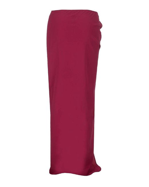 Rick Owens Red Silk Jersey